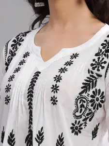 Club Loom Chikankari Cotton Embroidered Top