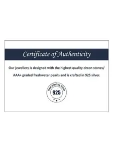 Tuanz Silver Jewelry 925 Sterling Silver Rhodium-Plated Cubic Zirconia-Studded Finger Ring