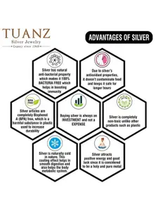 Tuanz Silver Jewelry 925 Sterling Silver Rhodium-Plated Cubic Zirconia-Studded Finger Ring