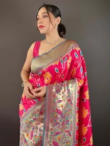 DEVATITHI Ethnic Motifs Zari Saree