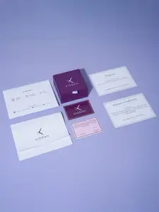 KIORAH 925 Sterling Silver-Plated CZ Studded Contemporary Minimal Pendant With Chain