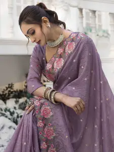 DEVATITHI Lavender Silk Saree