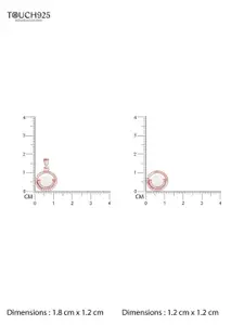 TOUCH925 92.5 Pure Silver Cubic Zirconia-Studded Pendant Set