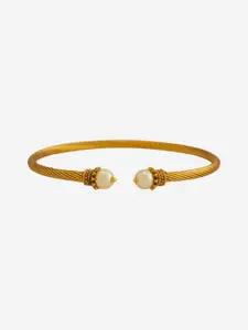 Kushal's Fashion Jewellery  Gold-Plated Ethnic Antique Kada