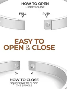 DressBerry Silver Plated American Diamond Kada Bracelet