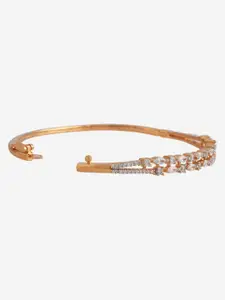 Kushal's Fashion Jewellery Ruby Gold-Plated Ethnic Antique Bangles