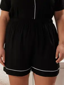 Trendyol Printed Shirt Collar Night Suits