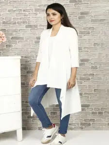 DIMPY GARMENTS V-Neck Longline Open Front Shrug