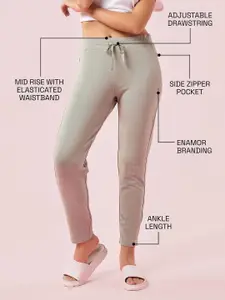 Enamor Slim Fit Mid Rise French Terry Ankle length Lounge Pant