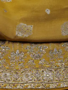 Meena Bazaar Art Silk Unstitched Dress Material