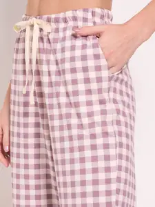 Dreamz by Pantaloons Checked Pure Cotton Straight-Leg Lounge Pant