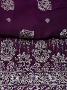 Meena Bazaar Art Silk Unstitched Dress Material