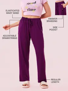 Enamor Relaxed Fit Mid Rise Straight-Leg Lounge Pant