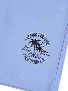 Gini and Jony Boys Printed Round Neck Pure Cotton T-Shirt With Shorts