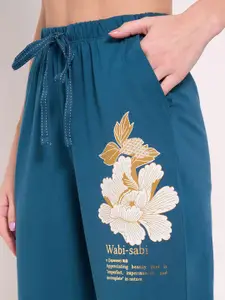 Dreamz by Pantaloons Printed Pure Cotton Straight-Leg Lounge Pant