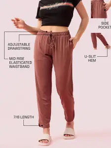 Enamor Relaxed-Fit Mid Rise Straight-Leg Lounge Pants