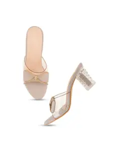 Style Shoes Embellished Block Sandals with Bows