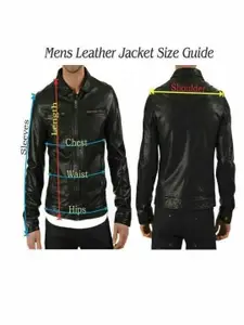 NOORA Men Leather Biker Jacket