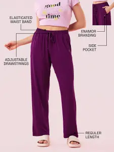 Enamor Relaxed Fit Mid Rise Straight-Leg Lounge Pant