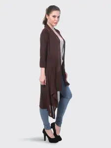 DIMPY GARMENTS V-Neck Longline Open Front Shrug