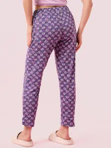 Enamor Printed Relaxed-Fit Straight-Leg Lounge Pant