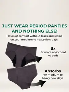 PLUMBURY Pack of 2 Leak Proof Reusable Period Panties PL-PERIODPANTY-W153-BLUE/BL-M