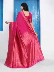 Mitera Woven Design Zari Silk Blend Kanjeevaram Saree