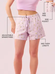 Enamor Women Printed Lounge Shorts