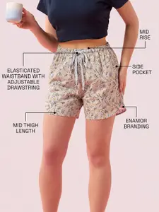 Enamor Women Printed Lounge Shorts