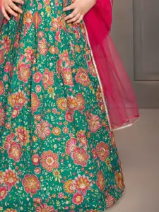 Lagorii Girls Embroidered Ready to Wear Lehenga & Blouse With Dupatta
