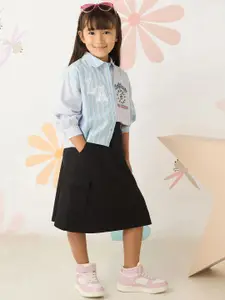 max Girls Flared Midi Utility Skirt