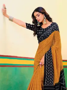 LeeliPeeri Designer Checked Ikat Saree