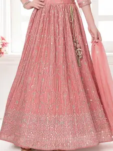 Lagorii Girls Embellished Ready to Wear Lehenga & Blouse With Dupatta