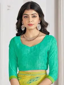 LeeliPeeri Designer Floral Beads and Stones Poly Chiffon Saree