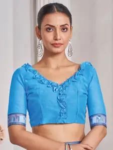 LeeliPeeri Designer Embroidered Poly Chiffon Saree