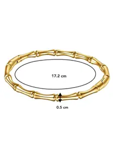 DressBerry Women 2 American Diamond Antique Gold-Plated Kada Bracelet