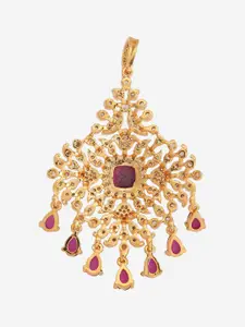 Kushal's Fashion Jewellery Rhodium-Plated Zircon Stone Embellished Bridal Jewellery Set