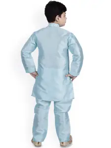 BAESD Boys Regular Sequinned Kurta with Trousers