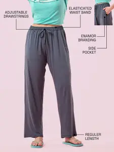 Enamor Relaxed Fit Mid Rise Straight Leg Lounge Pant