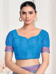 LeeliPeeri Designer Embroidered Poly Chiffon Saree