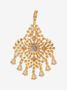 Kushal's Fashion Jewellery Embellished Bridal Gold-Plated Contemporary Pendants