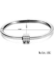 DressBerry Women American Diamond Antique Gold-Plated Kada Bracelet