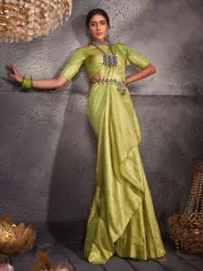 DEVATITHI Ethnic Motifs Zari Silk Blend Kanjeevaram Saree