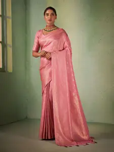 DEVATITHI Ethnic Motifs Zari Silk Blend Kanjeevaram Saree