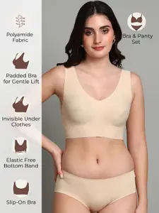 Dressberry Non Padded Bra Invisi-Fit and Brief Set