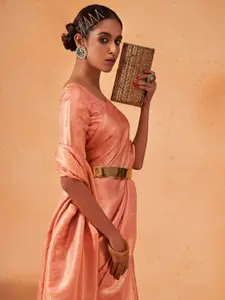 DEVATITHI Ethnic Motifs Zari Silk Blend Kanjeevaram Saree