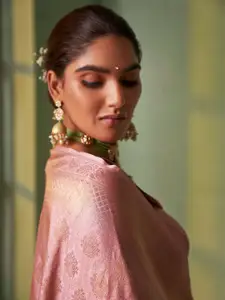 DEVATITHI Ethnic Motifs Zari Silk Blend Kanjeevaram Saree