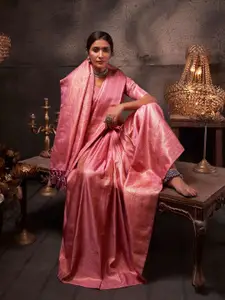 DEVATITHI Ethnic Motifs Zari Silk Blend Kanjeevaram Saree