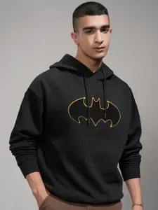 HIGHLANDER Warner Bros Batman Men Hooded Drop Shoulder Oversized Sweatshirt