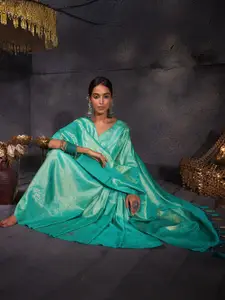 DEVATITHI Ethnic Motifs Zari Silk Blend Kanjeevaram Saree